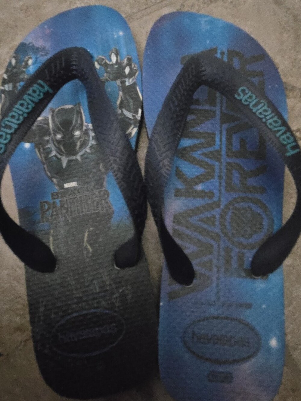 Havaianas Black Panther Blue Flip Flops - Picture 2 of 3